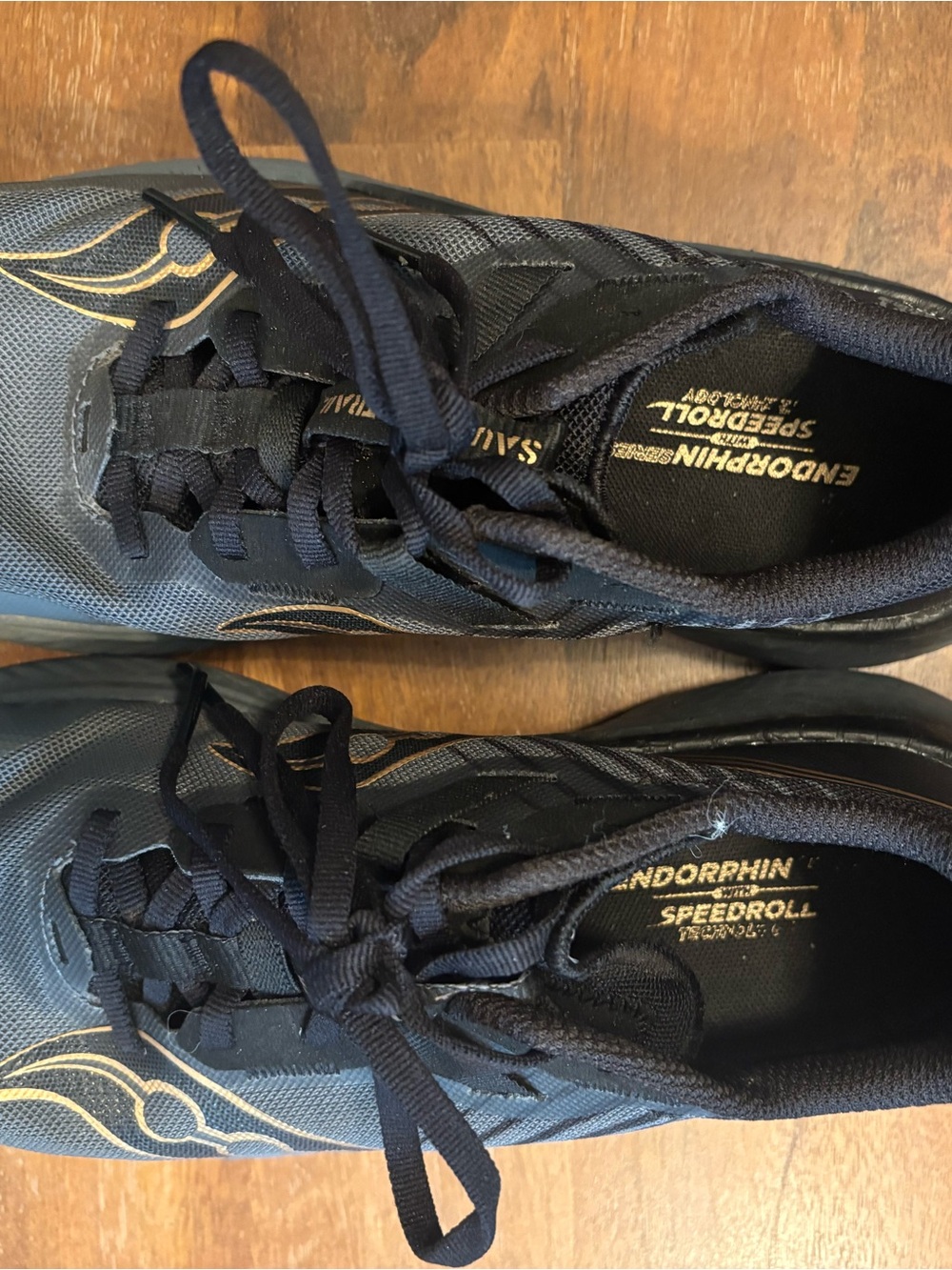 Saucony Endorphin Speedroll Women’s Running Shoes — Black with Gold Accents